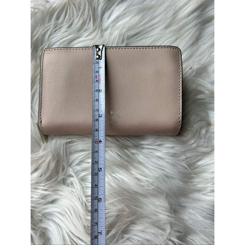 Kate Spade Adel Medium Bifold Wallet in pink and tan on the outside - Picture 8 of 8